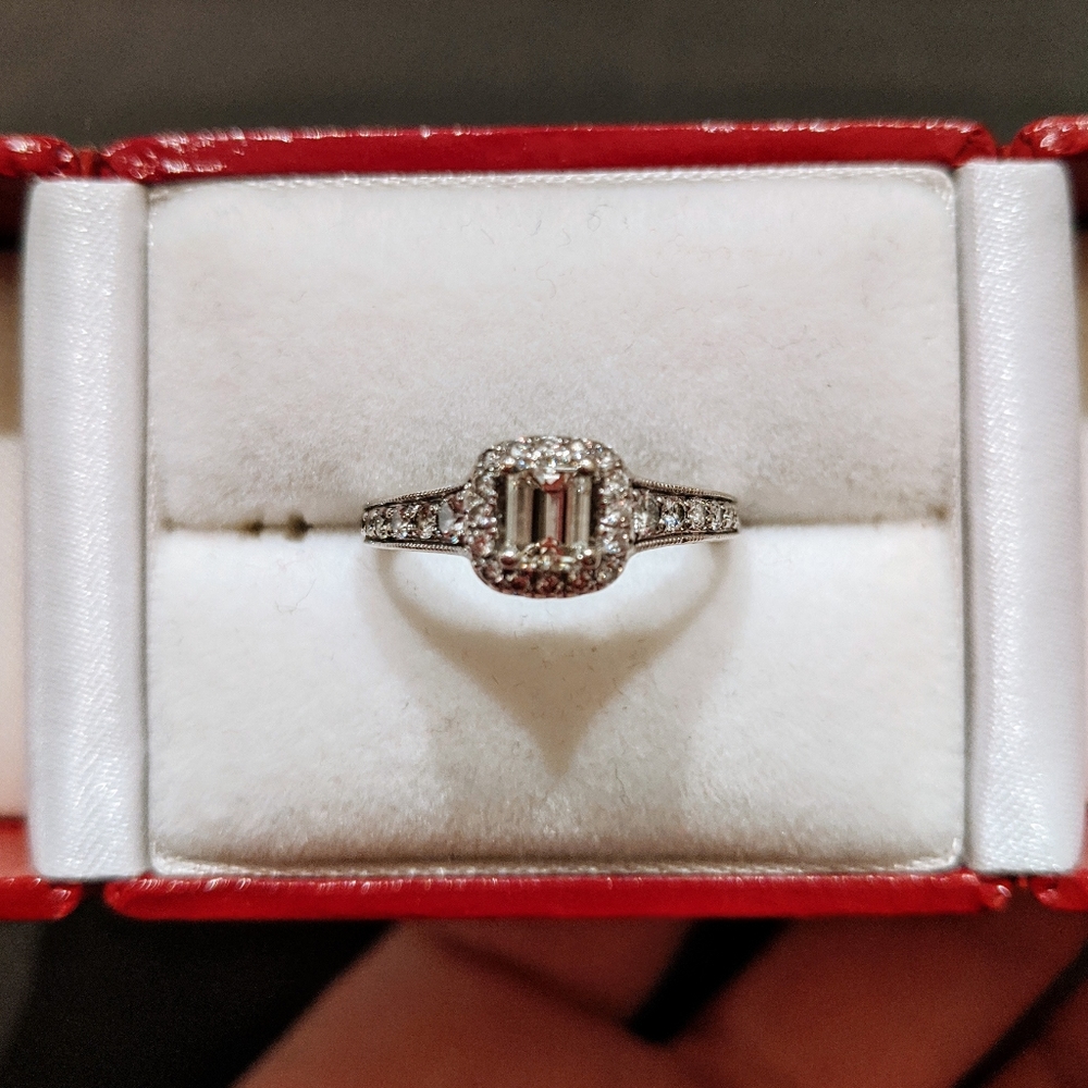 1/2ct Emerald Cut Ring - image 7